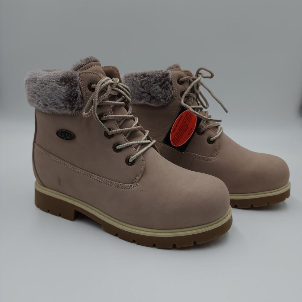 Lugz Faux Fur Hudson Lace Up Boots Size 7